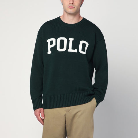 Polo Ralph Lauren Polo Ralph Lauren Dark green Big-Fit sweater with inlaid logo