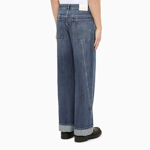 Alexander Mcqueen Alexander McQueen Loose blue cotton jeans