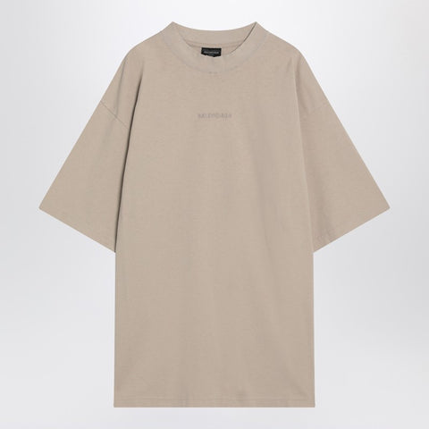 Balenciaga Beige New Balenciaga Back Medium Fit T-shirt