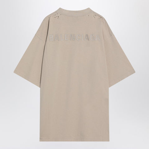 Balenciaga Beige New Balenciaga Back Medium Fit T-shirt