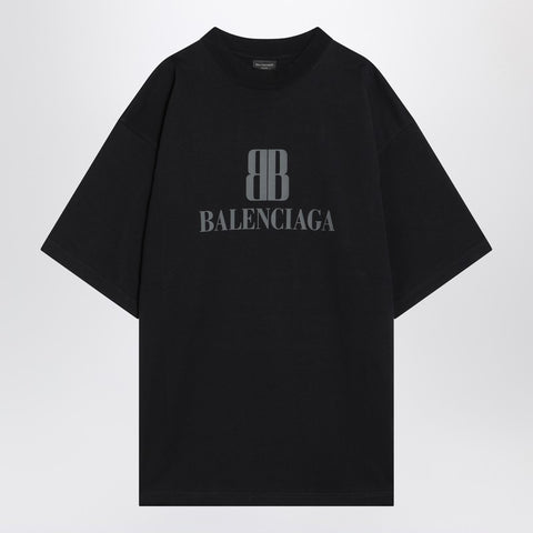 Balenciaga Balenciaga Faded black Nano BB Medium Fit T-shirt