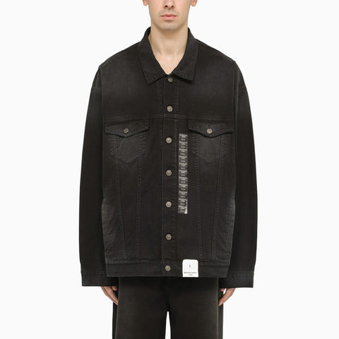 Balenciaga Balenciaga Black denim jacket with size stickers