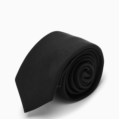 Saint Laurent Saint Laurent Black silk tie