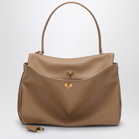 Balenciaga Balenciaga Smooth coffe milk calfskin Large Rodeo bag