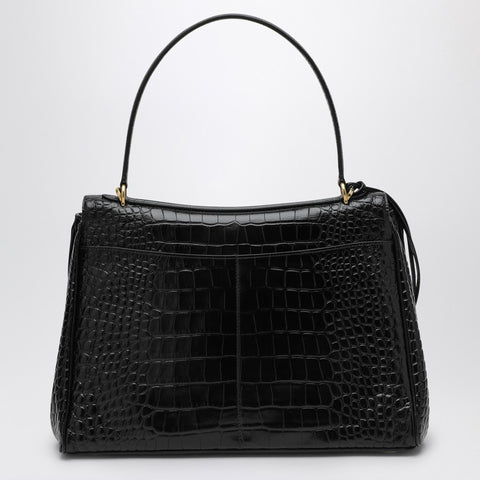 Balenciaga Balenciaga Cocco-print black calfskin medium Rodeo bag