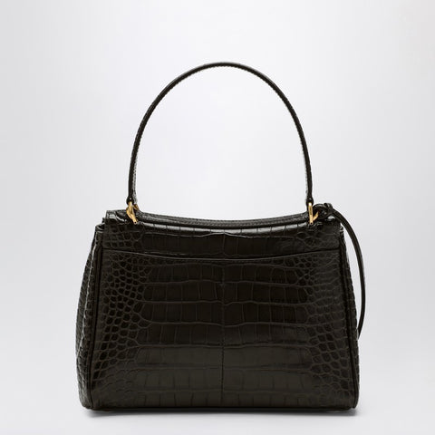 Balenciaga Balenciaga Small Rodeo bag in brown crocodile-effect leather
