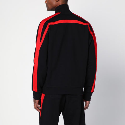 Alexander Mcqueen Alexander McQueen Black/red cotton zip sweatshirt
