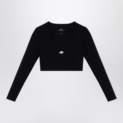 Balenciaga Balenciaga Black Activewear top in matt nylon blend