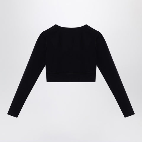 Balenciaga Balenciaga Black Activewear top in matt nylon blend