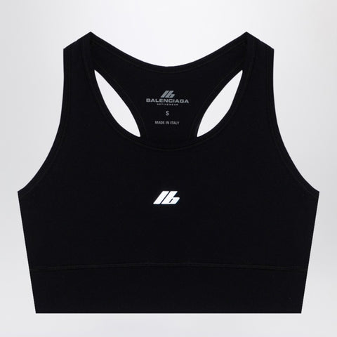Balenciaga Balenciaga Black Activewear sleeveless top in matt nylon blend