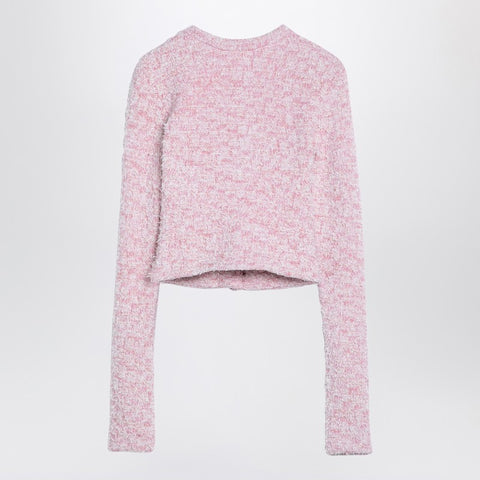Balenciaga Balenciaga Pink cotton blend tweed cropped cardigan