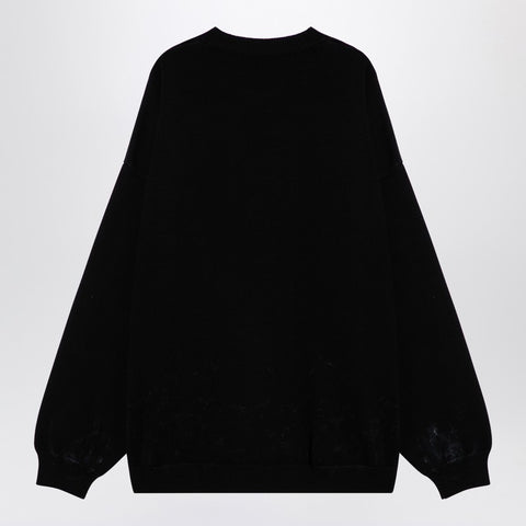 Balenciaga Balenciaga Black cotton blend jumper with print
