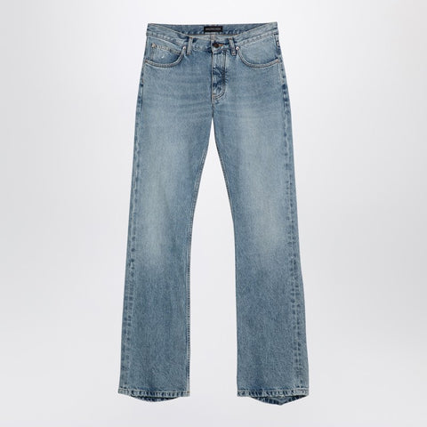 Balenciaga Balenciaga Light blue jeans with distressed hem