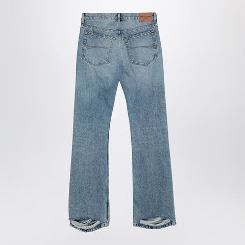 Balenciaga Balenciaga Light blue jeans with distressed hem