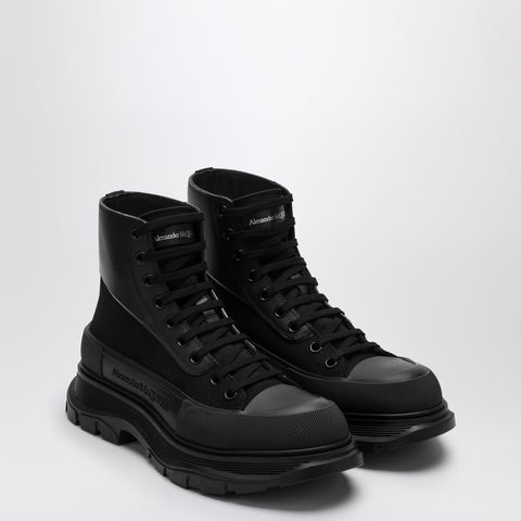 Alexander Mcqueen Alexander McQueen Black canvas Tread Slick boots