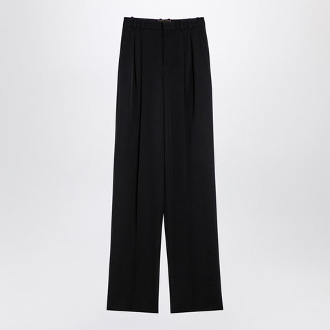 Saint Laurent Saint Laurent Black wool wide trousers