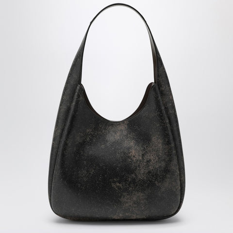 Stella McCartney Stella McCartney Large Hobo bag with aged effect and logo
