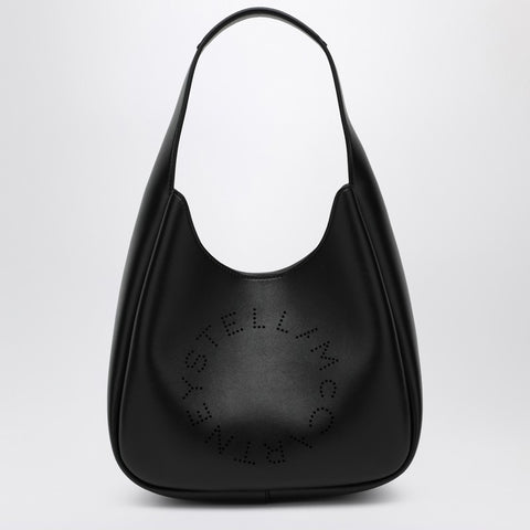 Stella McCartney Stella McCartney Black logoed Morbida Hobo Tote