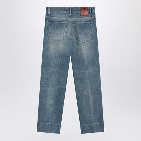 Valentino Valentino Faded-effect blue jeans