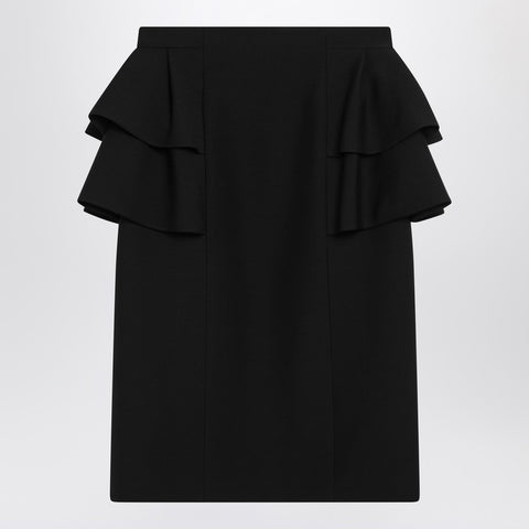 Valentino Valentino Black skirt with ruffles on the sides