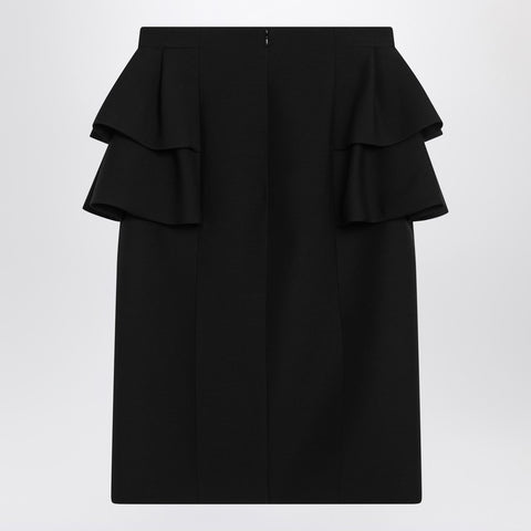 Valentino Valentino Black skirt with ruffles on the sides