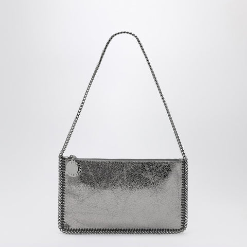 Stella McCartney Stella McCartney Falabella Grey Metallic Clutch Shoulder Bag
