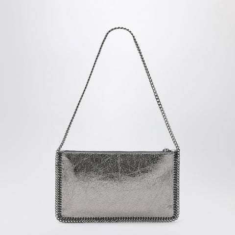 Stella McCartney Stella McCartney Falabella Grey Metallic Clutch Shoulder Bag