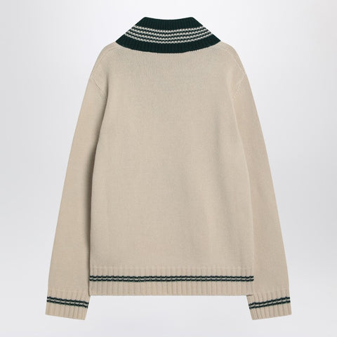 Valentino Valentino Butter-coloured sweater with Le Chien de la Maison embroidery