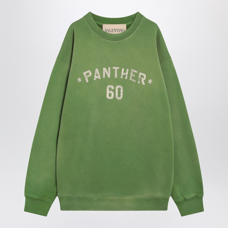 Valentino Crew neck sweatshirt Chez Valentino green– Nafisgroup