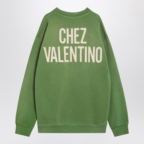 Valentino Crew neck sweatshirt Chez Valentino green