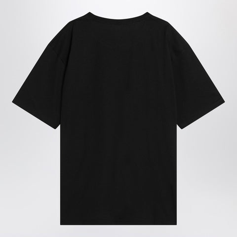 Valentino Valentino Black T-shirt with Le Chat de la Maison print
