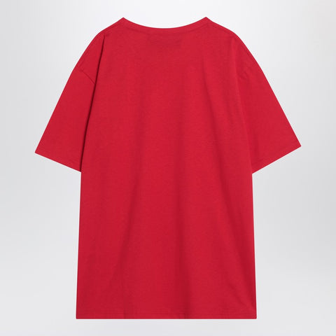 Valentino Valentino Red T-shirt with Le Chat de la Maison print