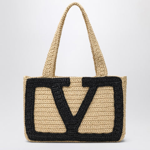 Valentino Garavani Valentino Garavani Viva Superstar Crochet medium natural/black bag