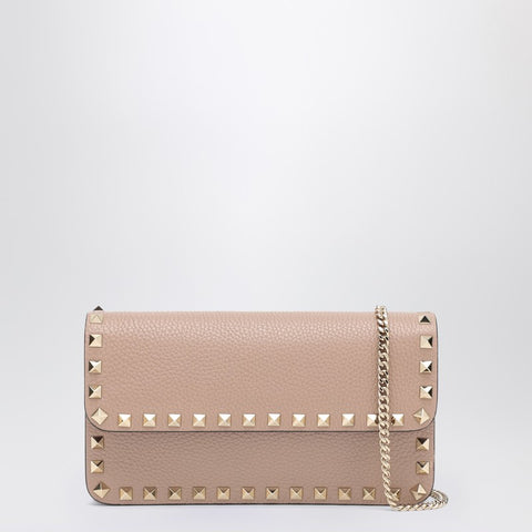 Valentino Garavani Valentino Garavani Garnet calfskin Rockstud chain wallet