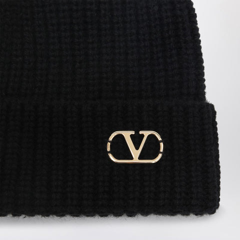 Valentino Garavani Valentino Garavani VLogo Signature beanie black in cashmere