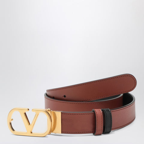 Valentino Garavani Valentino Garavani Reversible Vlogo Signature belt brown/black