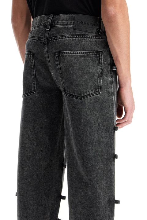 Alexander Mcqueen Alexander Mcqueen baggy jeans with knotted detail