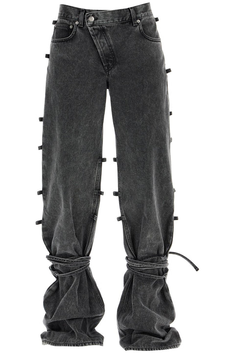 Alexander Mcqueen Alexander Mcqueen baggy jeans with knotted detail