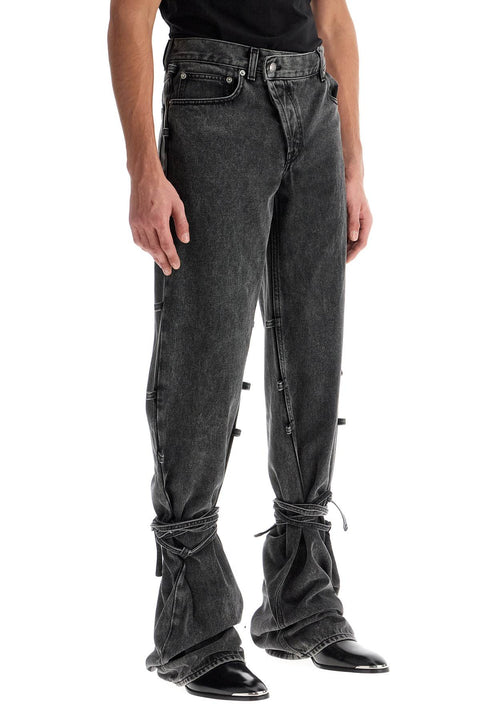 Alexander Mcqueen Alexander Mcqueen baggy jeans with knotted detail