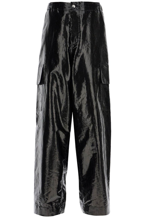 Alexander Mcqueen Alexander Mcqueen cargo canvas tarred trousers in