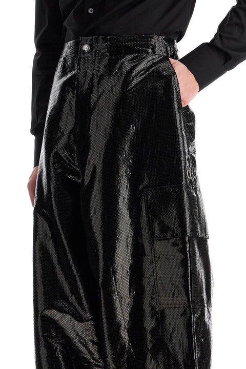 Alexander Mcqueen Alexander Mcqueen cargo canvas tarred trousers in