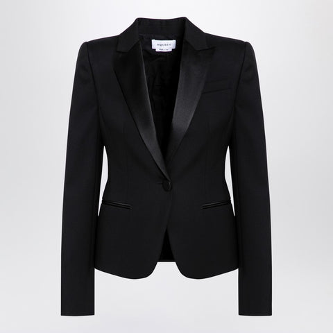 Alexander Mcqueen Alexander McQueen Black single-breasted jacket in wool