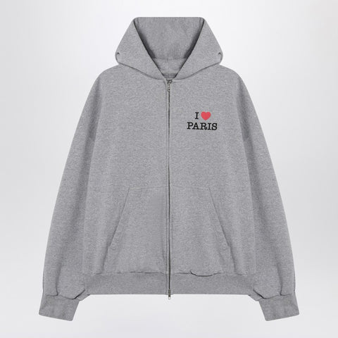 Balenciaga Balenciaga Grey zip-up sweatshirt I Love Paris