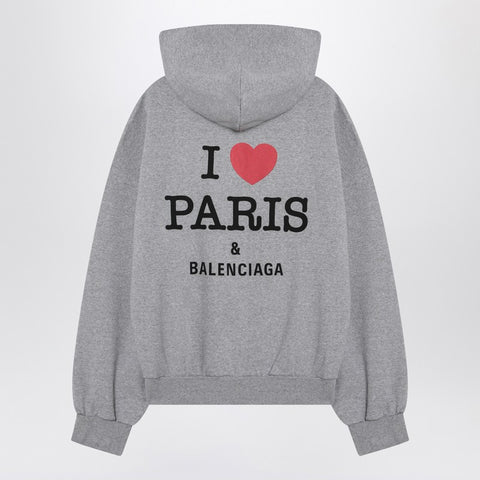 Balenciaga Balenciaga Grey zip-up sweatshirt I Love Paris