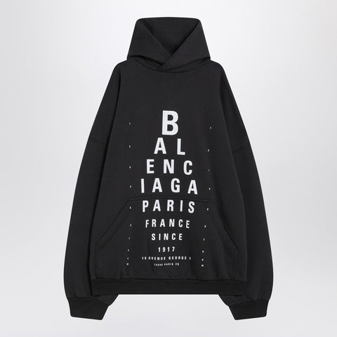 Balenciaga Balenciaga Optical black washed oversized hoodie