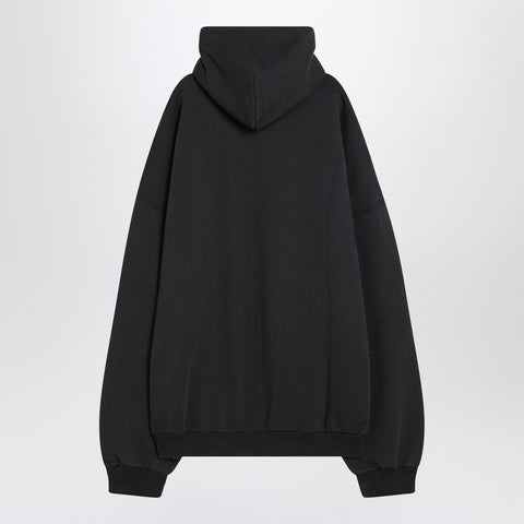 Balenciaga Balenciaga Optical black washed oversized hoodie