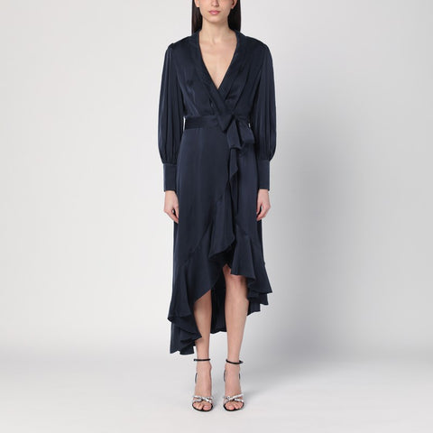 Zimmermann ZIMMERMANN Navy blue wrap midi dress