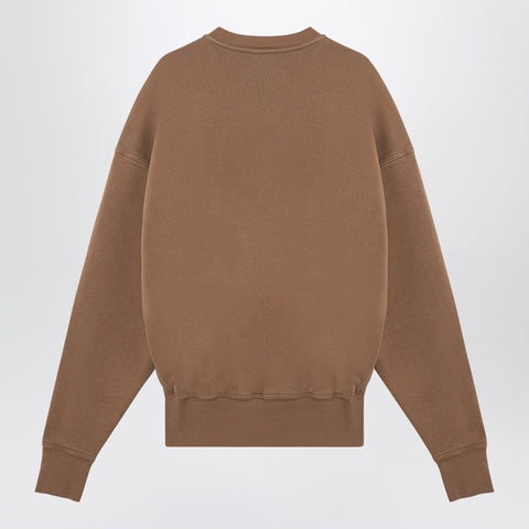 Saint Laurent Saint Laurent Caramel coloured plush cotton sweatshirt