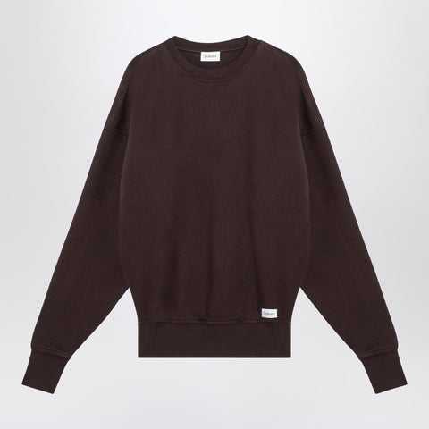 Saint Laurent Saint Laurent Taupe coloured plush cotton sweatshirt