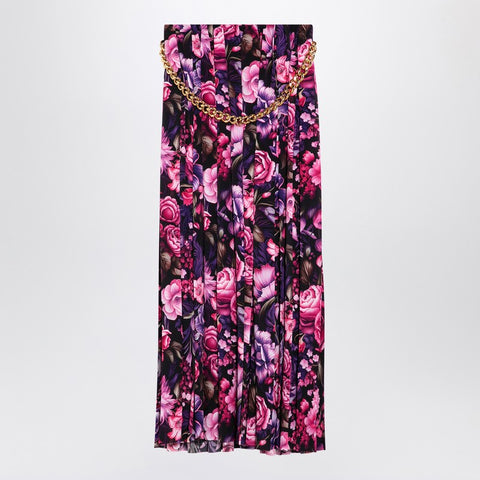 Balenciaga Balenciaga Long pleated floral skirt